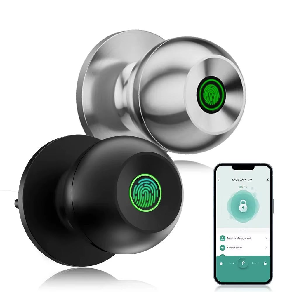 Smart Fingerprint Knob Door Lock